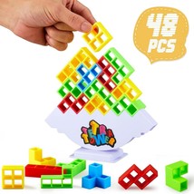 48 PCS Tetra Tower Game Stacking Game for Kids Adults Family Board Games... - $37.39