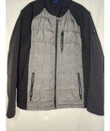 Calvin Klein Men&#39;s Water Resistant Full Zip Jacket L BLACK four-way stre... - $32.08