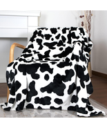 Cow Print Blanket Soft Warm Plush Cow Blankets and Throws Lightweight Fl... - £22.36 GBP