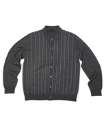 Todd Snyder Long Sleeve Pinstripe Full Placket Polo Wool Pewter Gray Siz... - £143.04 GBP