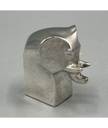 Vtg Dansk Designs Miniature Elephant Figure Silver-Plate Paperweight Fig... - £23.72 GBP