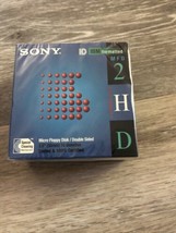 Sony 2HD Floppy Diskettes IBM Formatted 1.44 MB 3.5 Inch-10 Pack New/ Sealed - £6.26 GBP
