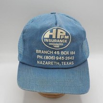 Mesh Snapback Trucker Farmer Hat HPFM Insurance Nazareth Texas - $44.05