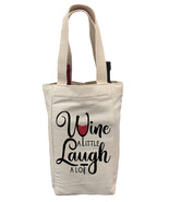 Wine a Little Laugh a Lot Wine Gift Bag, Wine Gift Bag, Wine Tote Bag, W... - £11.95 GBP