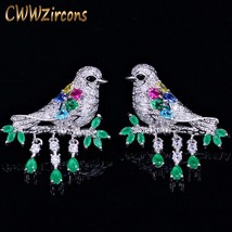 CWWZircons Unique Lucky Animal Jewelry Elegant Colorful Green Cubic Zirconia Dan - £16.82 GBP