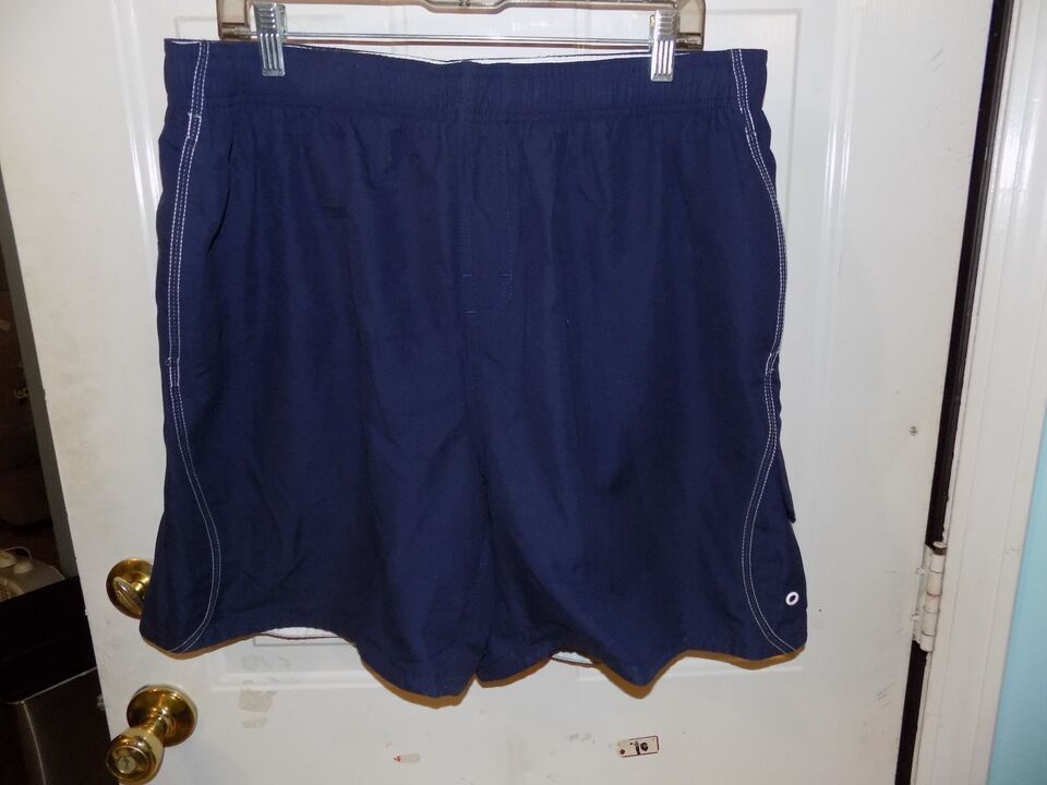 NIKE SWIM SHORTS TRUNKS NAVY/WHITE SIZE XXL MEN&#39;S NEW - $28.52