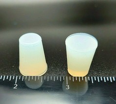 1/2&quot; Solid Clear Silicon Rubber Laboratory Stoppers Tapered to 3/8&quot;  Tub... - $9.75+