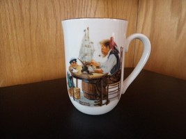 VINTAGE For A Good Boy Norman Rockwell Museum Porcelain Coffee Teacups Mug 1982 - $6.43