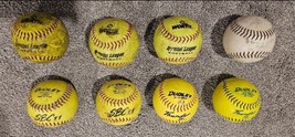 11&quot; Fastpitch Practice Softballs Lot of 8 -  Assorted Brands - £15.10 GBP