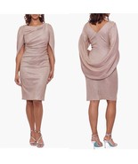 Betsy &amp; Adam Glitter Knit Cape Back Cocktail Dress, Rose Pink Gold, Size... - €163,38 EUR