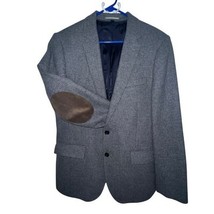 J. Crew Ludlow Blazer 100% Wool Men&#39;s Moon Cloth Gray Elbow Patches Size... - $71.25