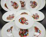 12 Corning Designs Santa Dinner Plates Set Vintage Christmas Collection ... - $135.50