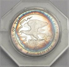 1818-1968 Rainbow Toned Illinois Sesquicentennial Silver Medal in Capsule AH675 - £171.22 GBP