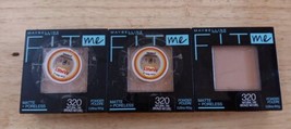 3 Pack Maybelline Fit Me Matte + Poreless Pressed Powder, Natural Tan 320 (W1/1) - $36.62