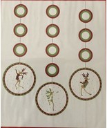 3 Christmas Dangling Reindeer Fancy Hanging 7” Cutouts Holiday Decoratio... - $55.36 MXN