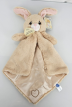 Aurora Precious Moments Bunny Beige Plush Lovey Soother Security Blanket Satin - $79.19