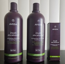 Aveda Invati Ultra Advanced Exfol. Shampoo Light &amp; Conditioner 33.8oz+Serum 5oz - $170.00