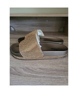 Forever Link Viste-07 Rhinestone Glitter Slip On Flatform Sandals Size 9 - $21.71 CAD