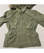 Vintage Military Field Jacket Large Regular Prentice Zipper w/ Hood Cold... - $160.82 CAD