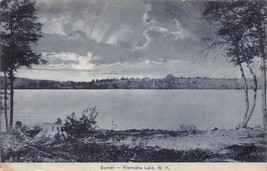 Kiamesha Lake New YORK~SUNSET~1912 Bridgeville Ny Postmark Postcard - £8.03 GBP