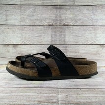 Birkenstock Mayari Womens Size 38 /7 Regular Black Toe Loop Sandals  - £23.24 GBP