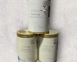 3 x Cora Menstrual Reusable Period Cups SIZE 1 Clear Silicone w/Cotton C... - $34.64