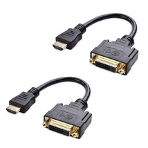 Cable Matters 2-Pack Bi-Directional HDMI to DVI Male to Female, DVI to HDMI Fe - $19.99