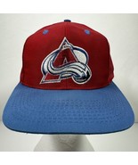 NHL Colorado Avalanche Logo 7 Snapback Hat Denver Hockey Old Logo Vtg 90&#39;s - $413.77 MXN