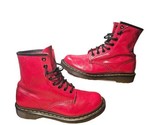 Dr Martens Women&#39;s 1460 Pascal AirWair Sz8 Cherry Red Leather Floral Emb... - $80.75