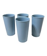 Tupperware Tumblers Classic 12 oz. Cups Gray Blue #873 Set of 4 &#39;G&#39; Vintage - $16.95