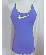 Nike Fit Dry Athletic Tank Top Built In Bra Racer Blue Chartreuse size S... - $248.41 MXN