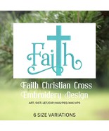 Faith Embroidery Design – Cross Christian Machine File | Multiple Sizes ... - $64.22 MXN