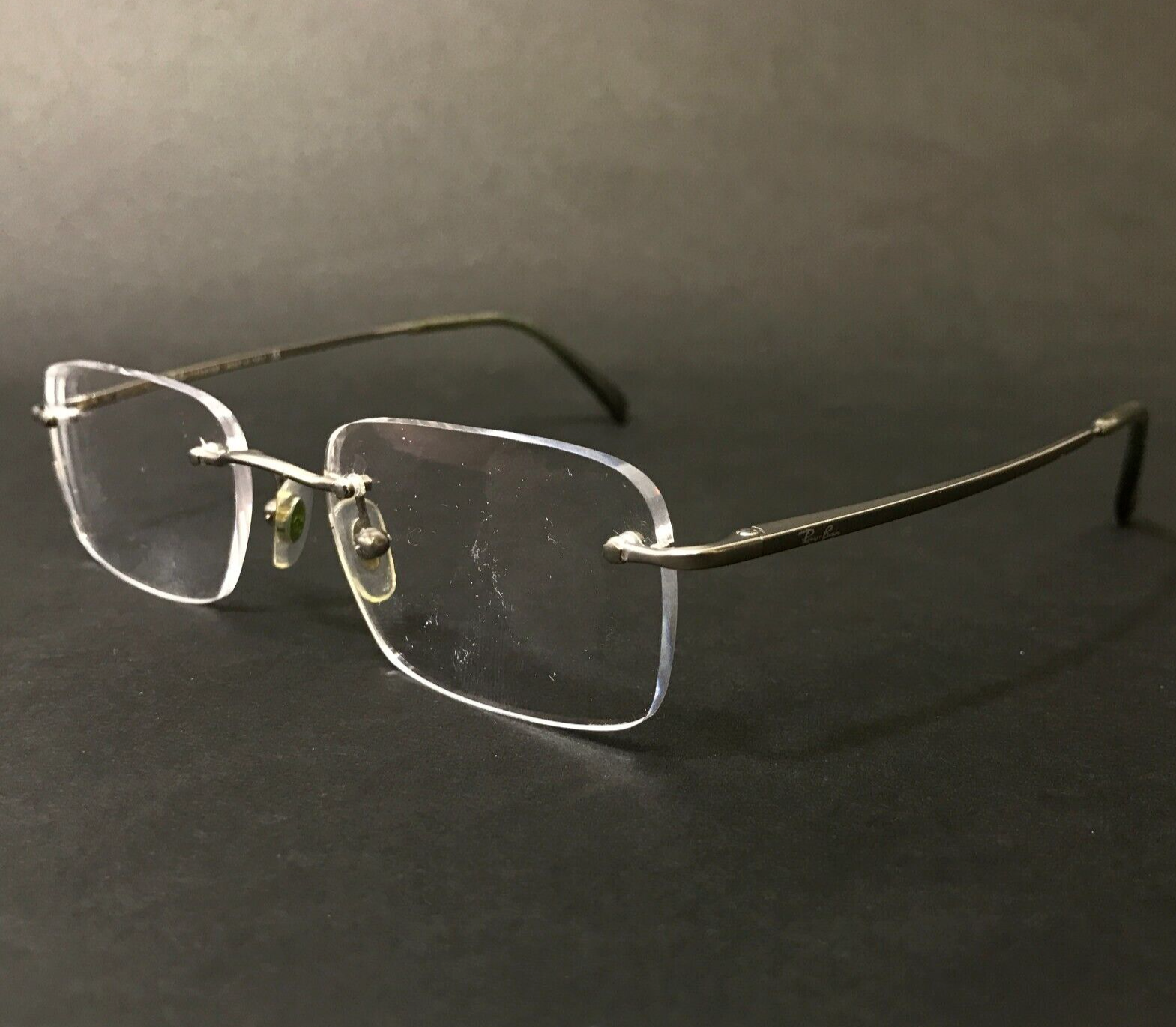Ray-Ban Eyeglasses Frames RB8502 1003 Gunmetal Gray Rimless Rectangle 50-17-135 - $74.58