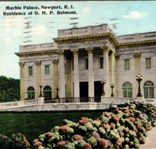 1915 Marble Palace Newport RI Residence of OHP Belmont Tichnor Bros Postcard - £11.91 GBP