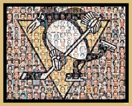 Pittsburgh Penguins Mosaic Print Art Created Using the Greatest Penguin Players  - £35.04 GBP+