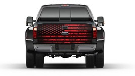 American Flag Camouflage  Red Tailgate Wrap Vinyl Graphic Decal Sticker - £55.15 GBP