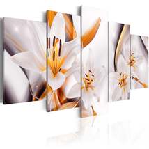 Tiptophomedecor Stretched Canvas Floral Art - Lilium Regale - Stretched &amp; Framed - £71.92 GBP+