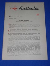 Australia Vintage Pamphlet Booklet Brochure Jan 1956 Art - $14.99