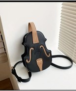 Black Violin Shaped Cross Body Bag - $25.00