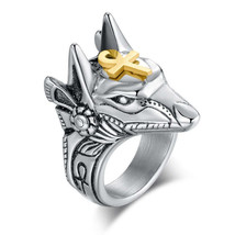 Retro Anubis God Ring Ancient Egyptian SelfDefense Jewelry - $42.95