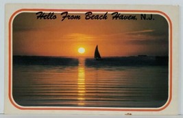 NJ Hello From Beach Haven, Sailing into the Sunset Postcard N7 - £5.19 GBP