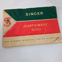 Vintage Singer 500 Slant-O-Matic Sewing Machine Instruction Manual 1961 ... - $19.00