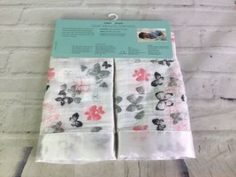 Aden + Anais Issie Security Blankets Butterfly Butterflies Print White Pink Gray - $51.98