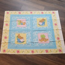 Vintage Peter Rabbit Fabric Panel Mom Momma Bunny for Baby Crib Blanket/Quilt - £31.64 GBP