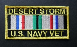 OPERATION DESERT STORM USN NAVY VETERAN EMBROIDERED PATCH 4 X 2 INCHES - $5.64