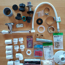 Lot of 37 Assorted Plumbing Parts Supplies - £28.35 GBP