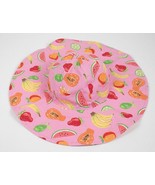 GYMBOREE GIRLS SIZE 8 AND UP FLOPPY PINK SUN HAT TUTTI FRUITY FRUIT STRA... - $7.91