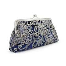 Vintage Embroidered Flower Evening Clutch Women 2022 Chain Crossbody Bags Female - £30.71 GBP