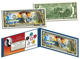 Chinese FIVE ELEMENTS Colorized U.S. $2 Bill - Wu Xing - Lucky Money - Yin Yang - £10.47 GBP