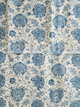 Lee Jofa X Sara Bartholomew "Indiennes" Floral Blue Delft Fabric 9.6 Yar... - $1,569.15
